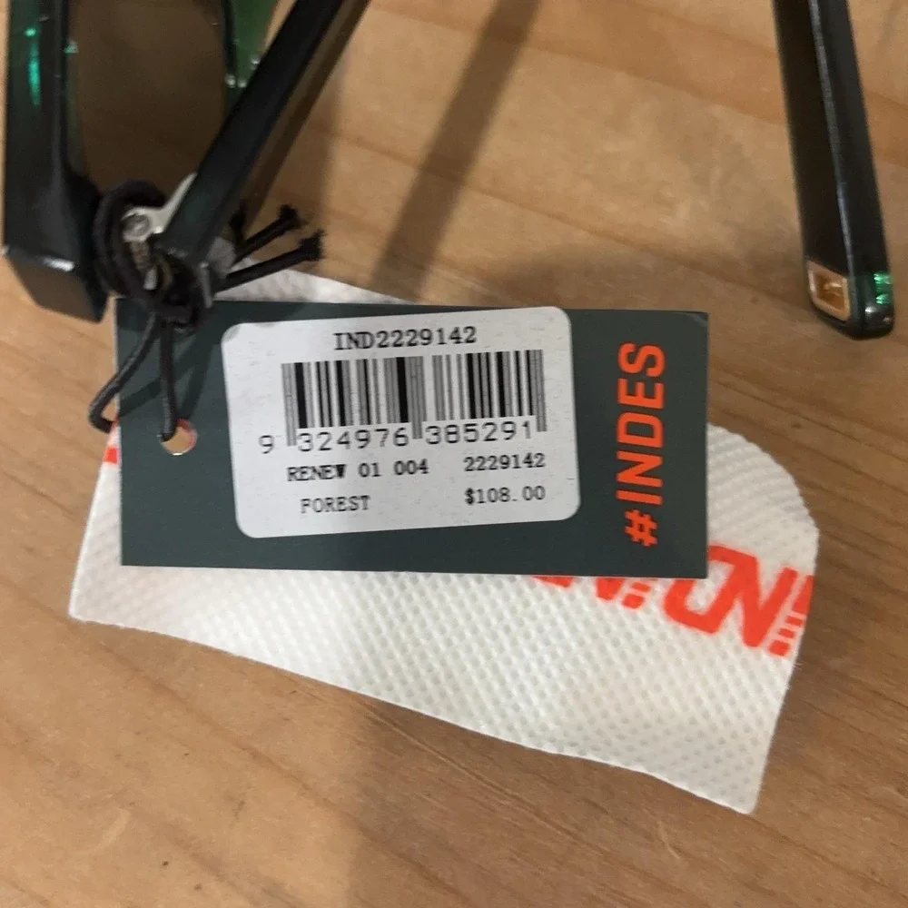 Indescratchables Sunglasses Unisex Green Round Renew‎ 01 004 Forest Tinted NWT